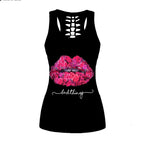 New 3D Digital Print Hollow Women's Tank Top
