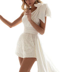 White Tube Top and Sequin Skirt Set