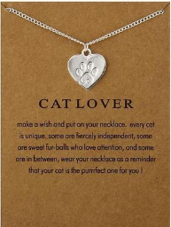 Cat Paw Heart Necklace, Fashionable Women's Choker