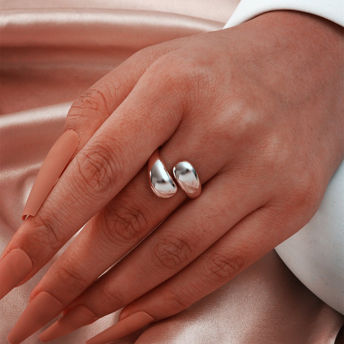 Adjustable Cross Ring in Korean Style
