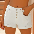 Women's Versatile White Denim Shorts for Every Occasion