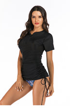Women's Zip-Front Rash Guard Swim Set