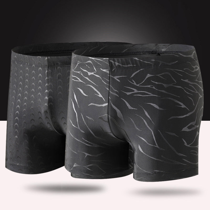 Men's Sharkskin Quick-Dry Swim Boxer Shorts