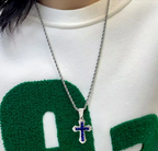 Gothic Zircon Cross Necklace