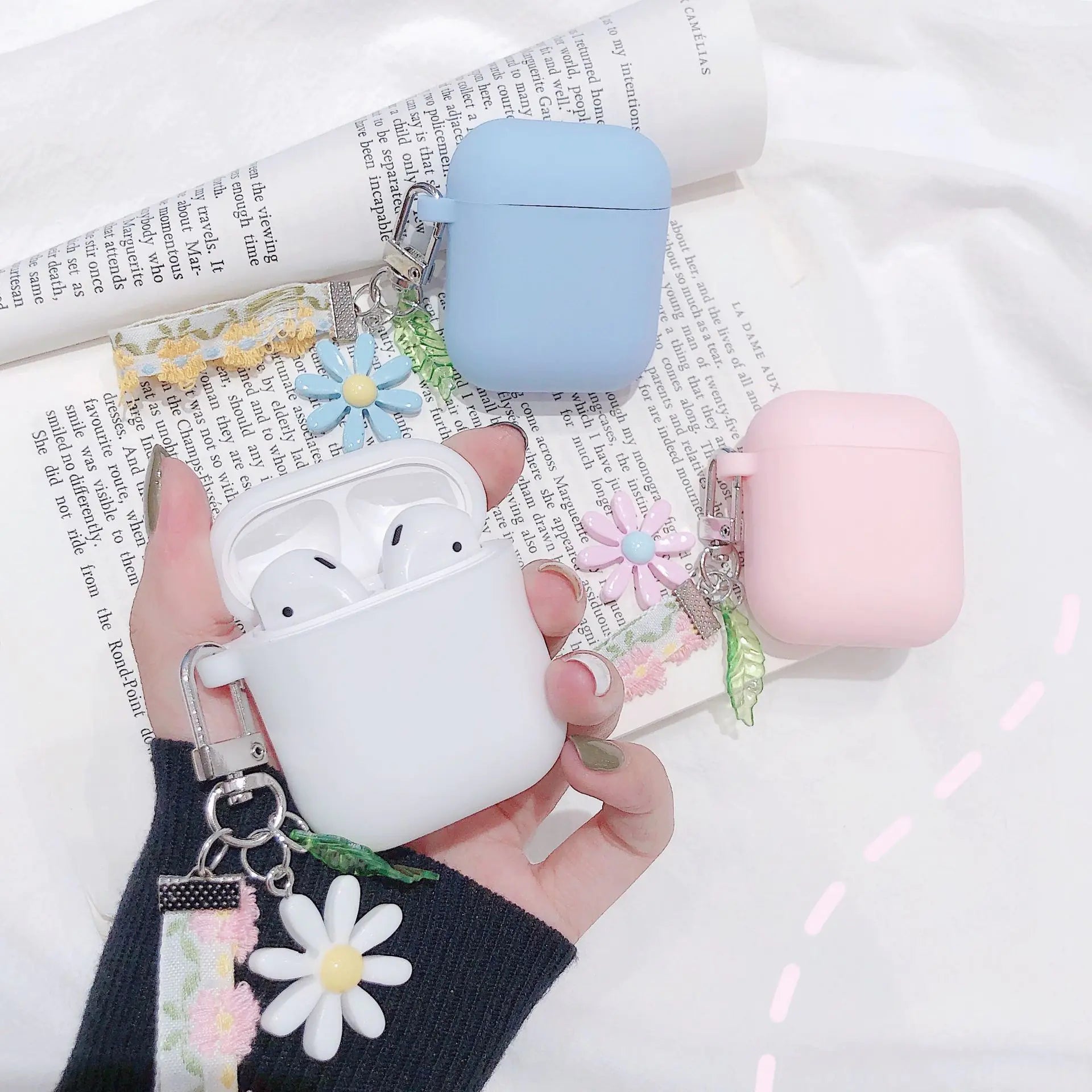 Liquid Silicone Floral AirPods Case for Wireless Earbuds | Accessory