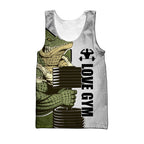 Men's 3D Animal Print Spandex Tank Top for Gym
