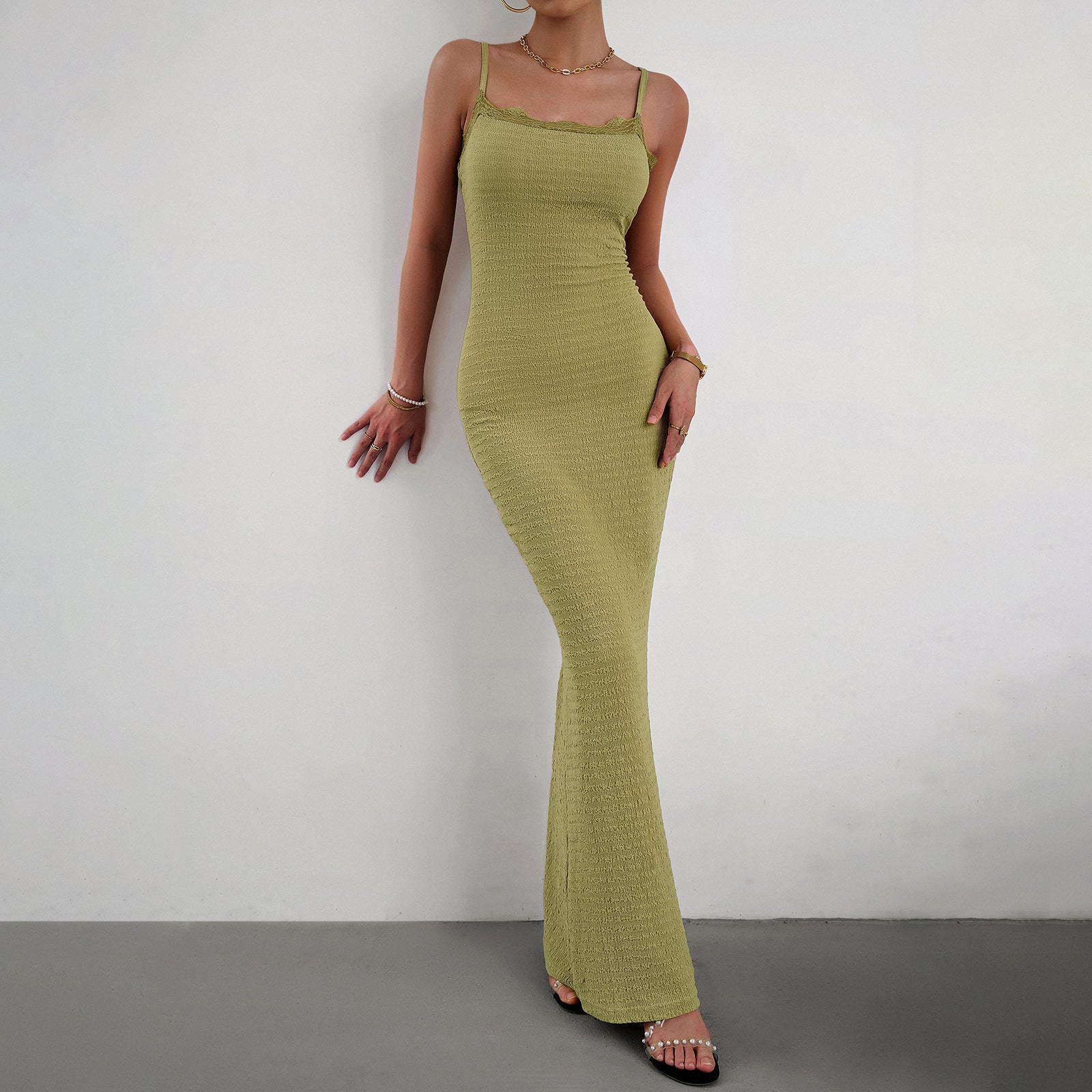 2023 Autumn Women's Slim Fit Spaghetti Strap Dress