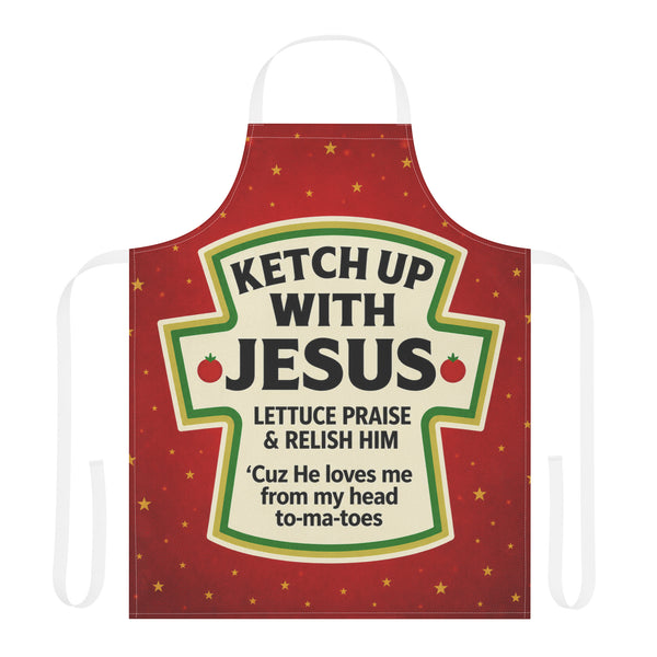 Catch Up with Jesus Schürze - Loben & lieben wir ihn Salat & Relish Küchenschürze
