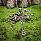 Winged Cross Pendant Necklace