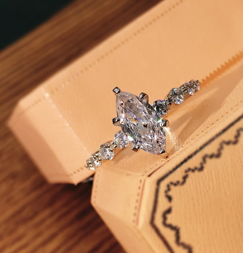 Marquise-Cut Zircon Women's Ring