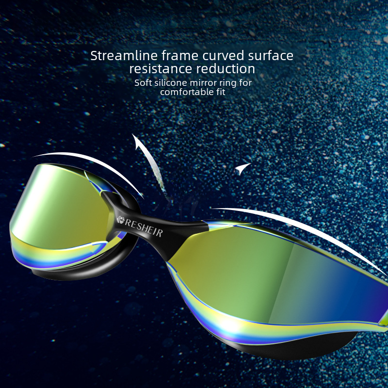 Mirrored Anti-Fog Racing Swim Goggles