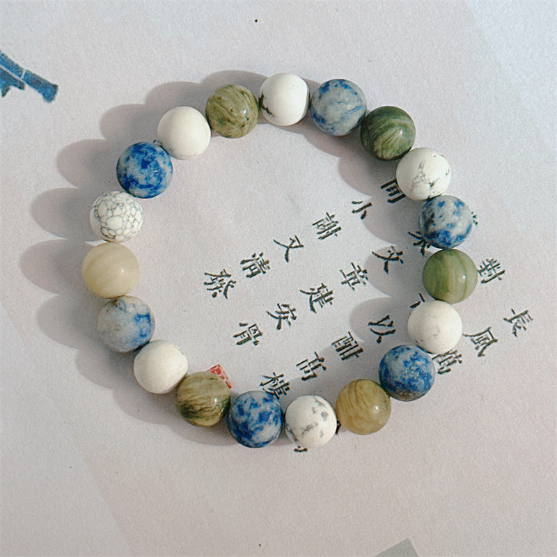 White Turquoise Stone Beaded Bracelet
