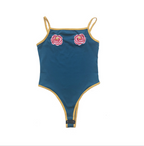 Romper with Tank Top and Rose Design