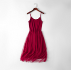 Summer Women’s Lace Layered Maxi Dress with Camisole