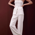 Women’s Tube Top and Straight Pants Set