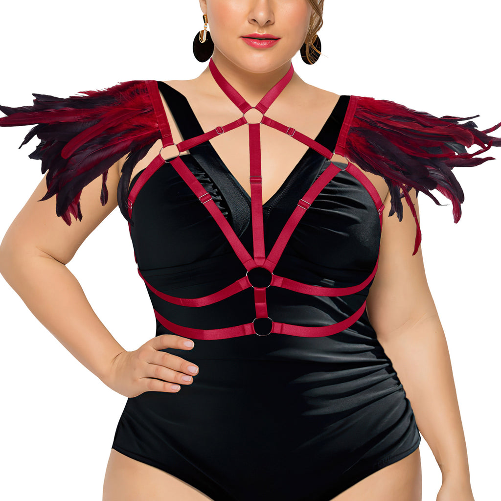 Feather Wing Strappy Cage Body Harness