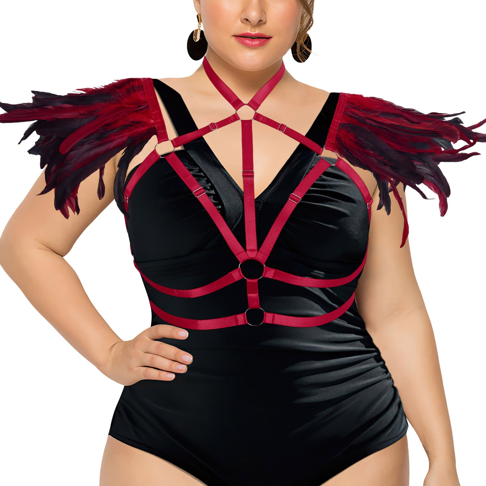 Feather Wing Strappy Cage Body Harness