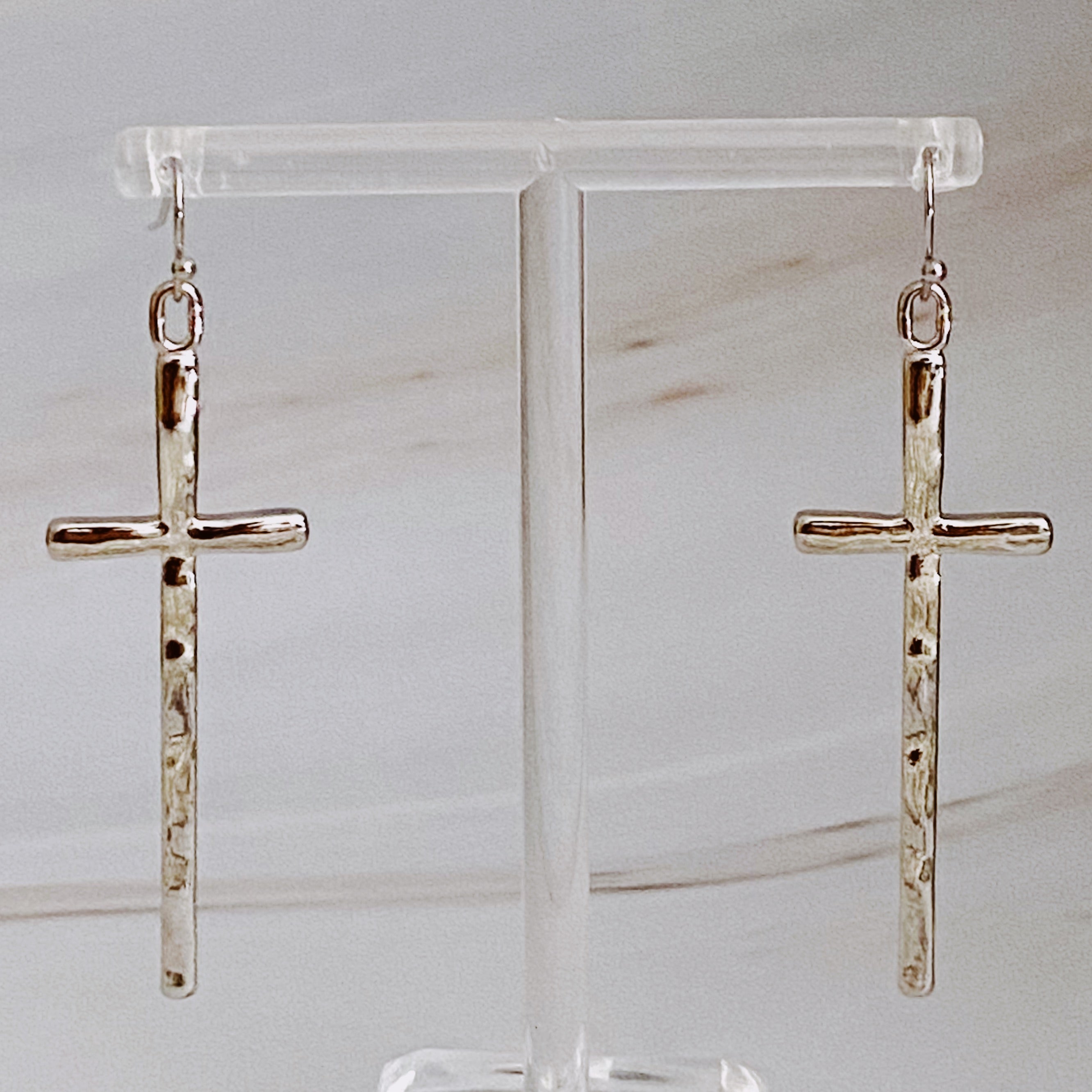 Slim And Stylish Cross Earrings | Christian Jewelry