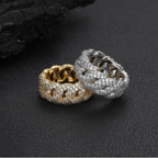 Delicate Cross-braided -encrusted Ring