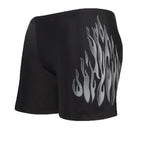 Men's Red Flame Print Swim Trunks
