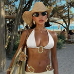 Gold Ring Triangle String Bikini
