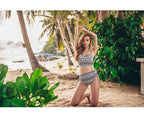 Aztec Print High-Waist Bikini Set with Cover-Up