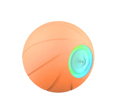 Interactive Rolling Pet Ball USB Rechargeable Automatic Moving Cat Dog Toy with LED Light Self-Rolling Teaser for Indoor Play