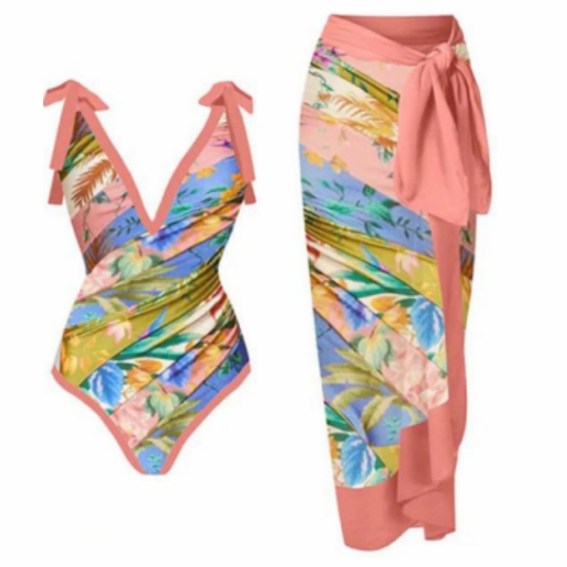 Siamese Conservative Hot Spring Bathing Suit for Women