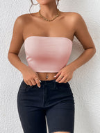 Sexy Strap Tube Crop Top