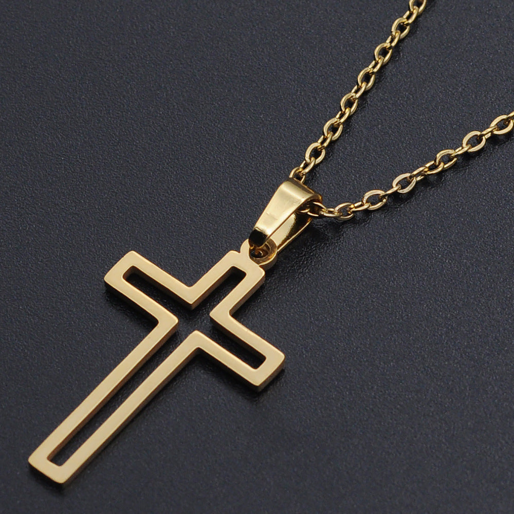 Titanium Steel Cross Necklace | Christian Jewelry