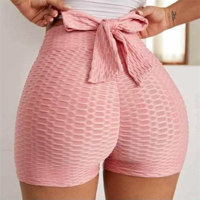 Jacquard Women's Yoga Bubble Sports Shorts