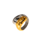 High Polished Stainless Steel Punk Connection Cross Ring