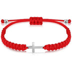 Adjustable Milan Rope Bracelet with Cross Pendant