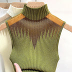 Summer High Neck Knit Tank Top for Women (Wholesale)