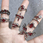Punk Style Cross Butterfly Fashion Ring
