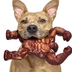 Tough Nylon Dog Chew Toy, Beef-Flavored Muscular Gorilla Dental Toy for Aggressive Chewers, Molar Teeth-Cleaning Toy for Medium & Large Dogs
