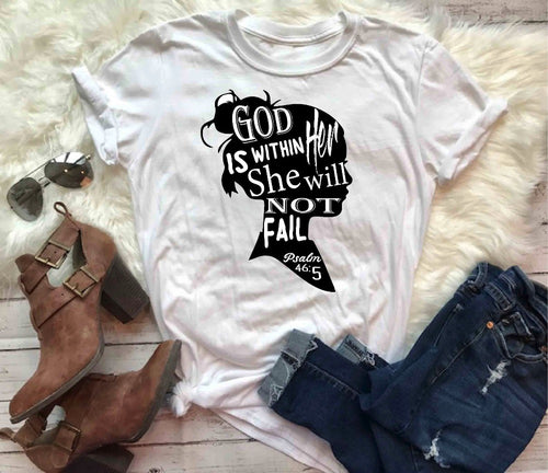 "Unisex Short Sleeve T-Shirt: God is Within Her" | Faith Streetwear
