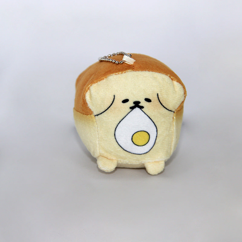 Plush Bread Dog Keychain Pendant for Students and Couples | Accessory
