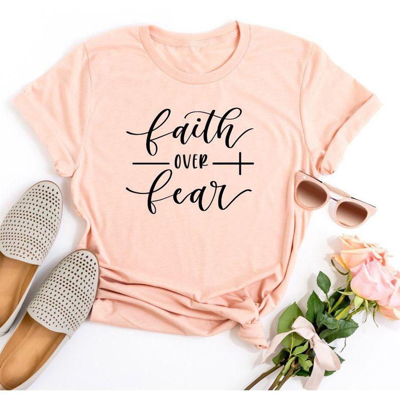 Faith Over Fear Loose Fit Short Sleeve T-Shirt | Faith Streetwear