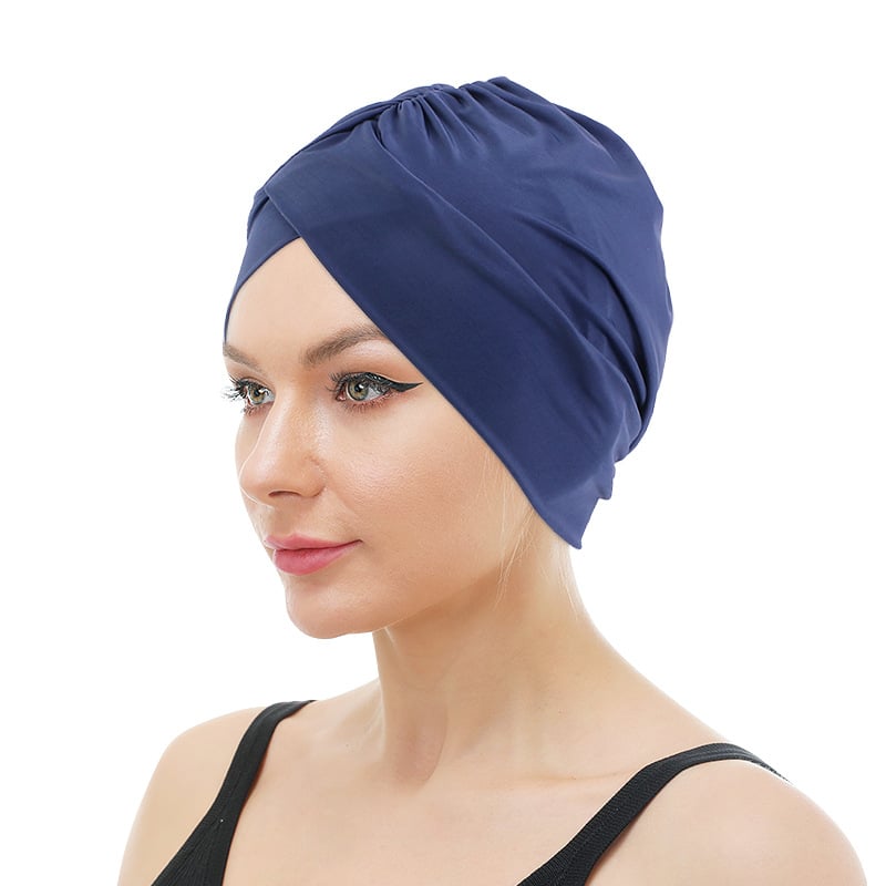 Solid Color Stretch Tam-o'-shanter for Swimming