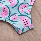 Girls' Watermelon Floral One-Piece Swimsuit