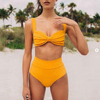Bow-Front High-Waist Bikini Set