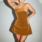 Slim Tube Top A-Line Party Dress