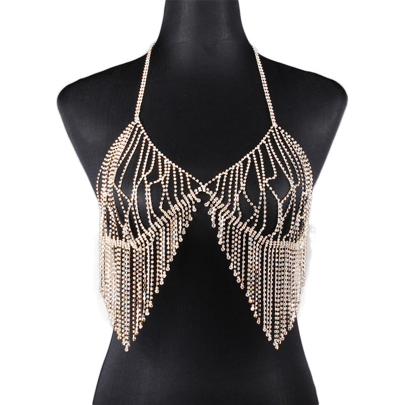Rhinestone Tassel Body Chain