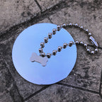 Stainless Steel Dog Tag Necklace with Bone Design