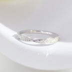 Women's Twisted Pave Crystal Band Ring