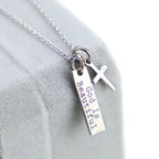 God Is Beautiful Bar and Cross Pendant Necklace