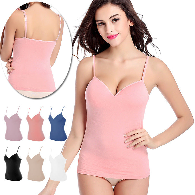 Women's Lace Modal Camisole with Built-In Cups, Plus Size