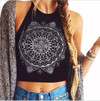 European Style Round Neck Women's Tank Top - 2 Colors