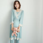 2020 Spring Autumn Maternity Nightwear Lace Set